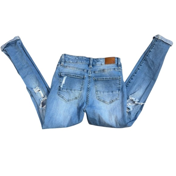 Resfeber LA Collection Boyfriend Skinny Fit Womens 2 Lowrise Distressed Light - Picture 1 of 12